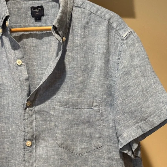 J. Crew Light Blue Casual Button Down Shirt - Picture 3 of 4